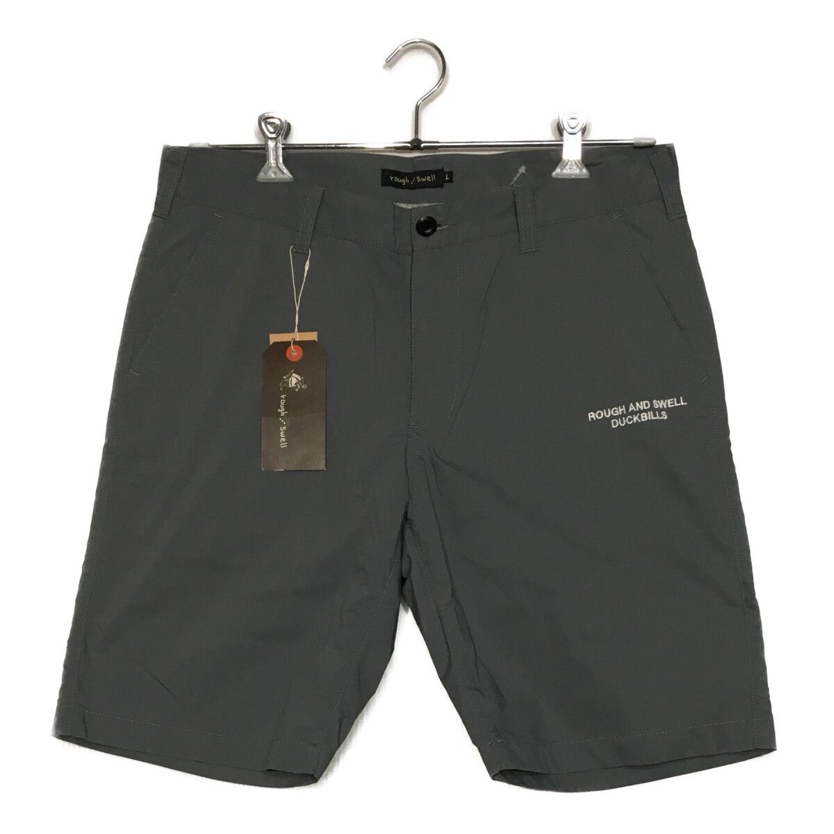 未使用品 メンズ ラフ＆スウェル rough&swell ハーフパンツ L グレー シンプル メッシュ裏地