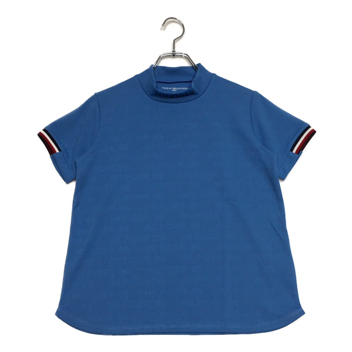 未使用品 レディース トミーヒルフィガーゴルフ TOMMY HILFIGER GOLF 半袖シャツ S 青 モックネック