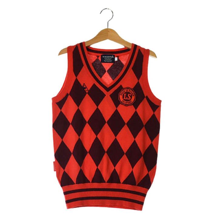 ルコックゴルフ | M(M相当) | レディース ニットベスト レッド系 春夏【中古】ゴルフウェア