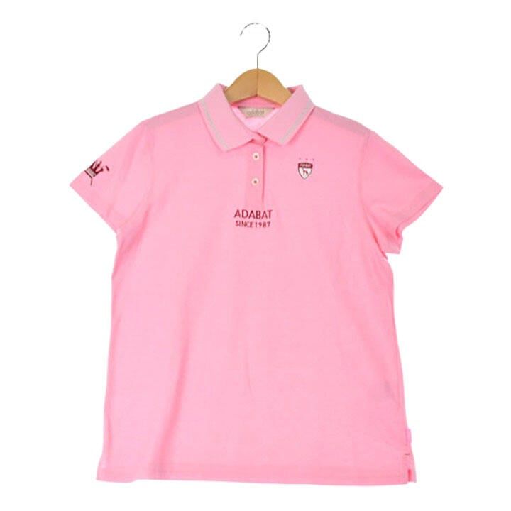 アダバット | 42(LL相当) | レディース 半袖ポロシャツ ピンク系 春夏【中古】ゴルフウェア