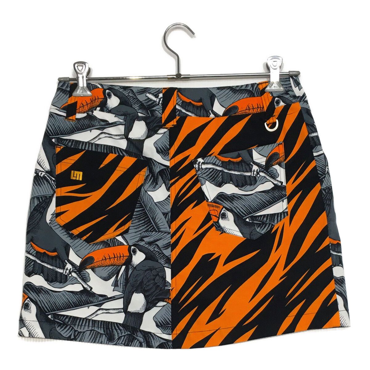 中古 レディース ラウドマウス LOUDMOUTH スカート LL オレンジ×黒
