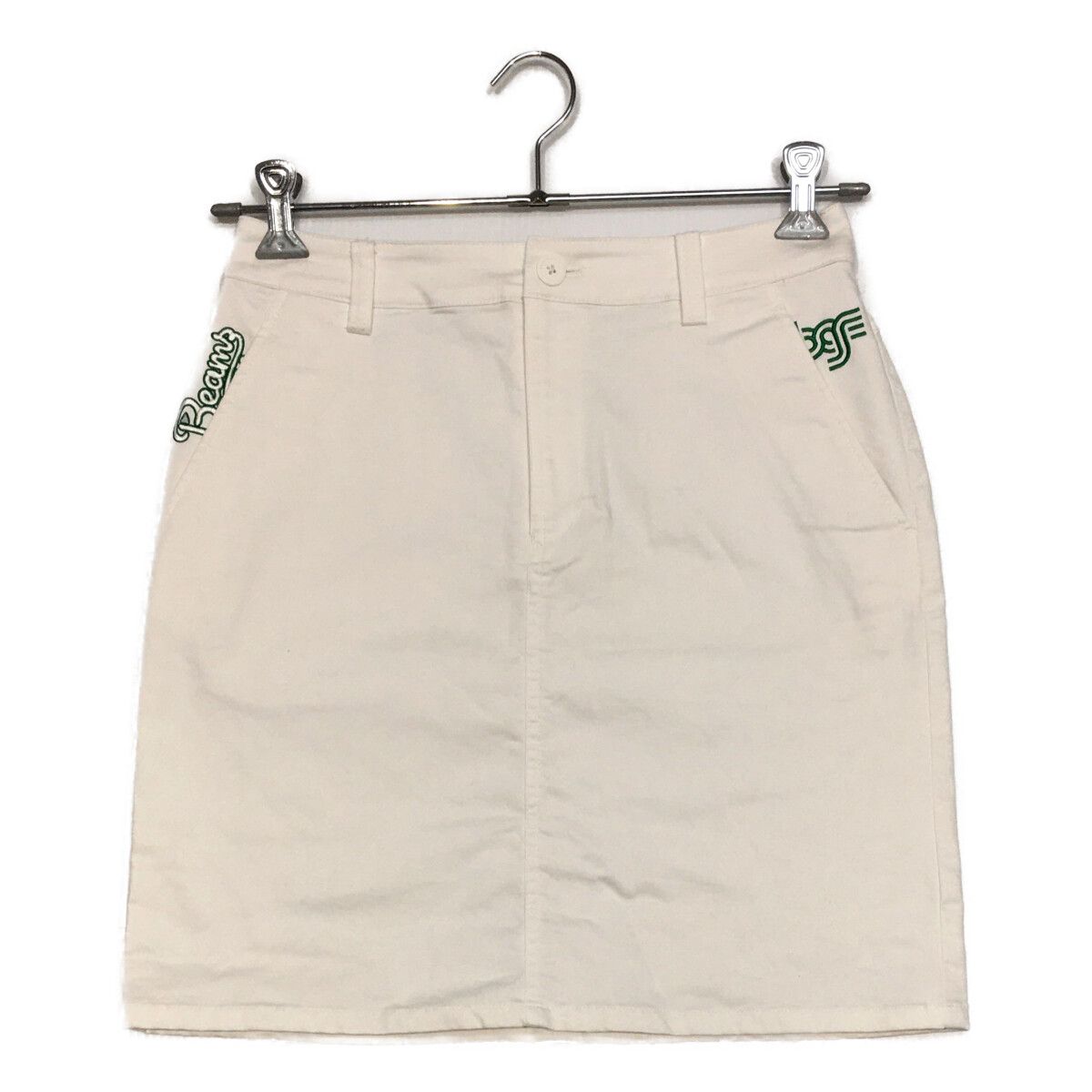中古 レディース ビームスゴルフ BEAMSGOLF スカート L 白 ホワイト ストレッチ