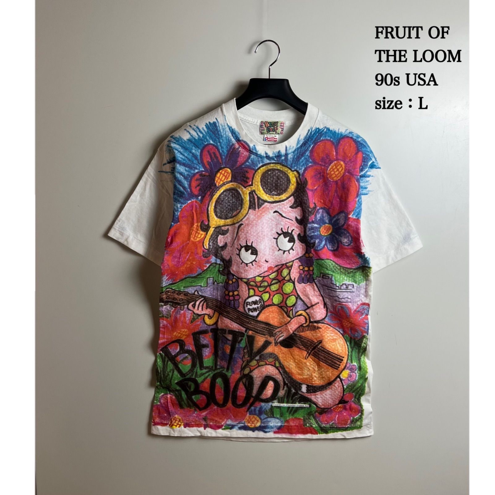 FRUIT OF THE LOOM 90s USA vintage BETTY BOOP pop ovp Tee L 