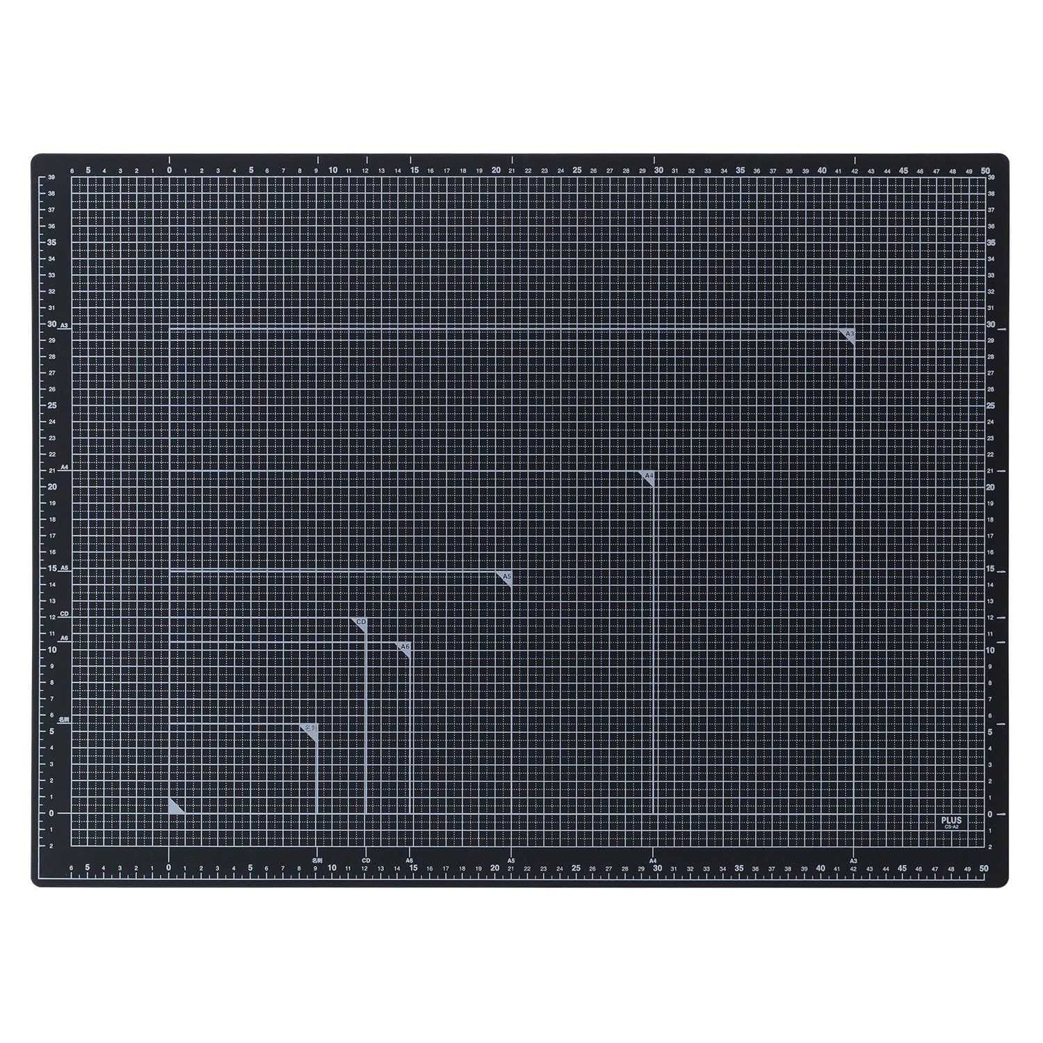 プラス カッターマット カッティングマット 両面 A2? 450×600mm ブラック CS-A2? 36-999as b103afdf