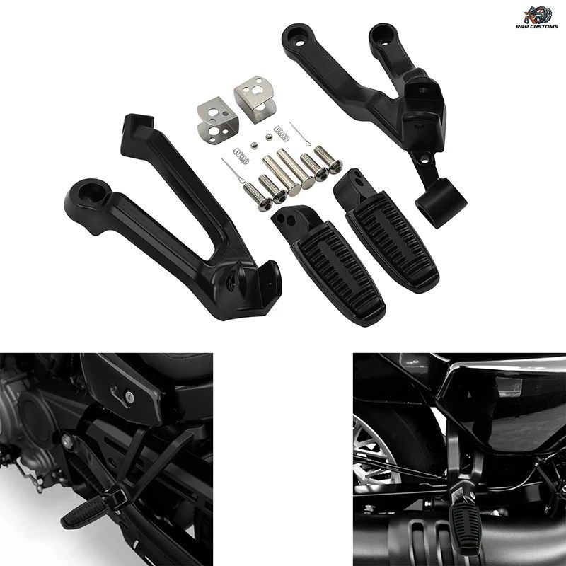 リアパッセンジャーフットペグマウントキット ハーレー ナイトスター RH975 2022-2023 - 25 モーターサイクルフットレストペダル