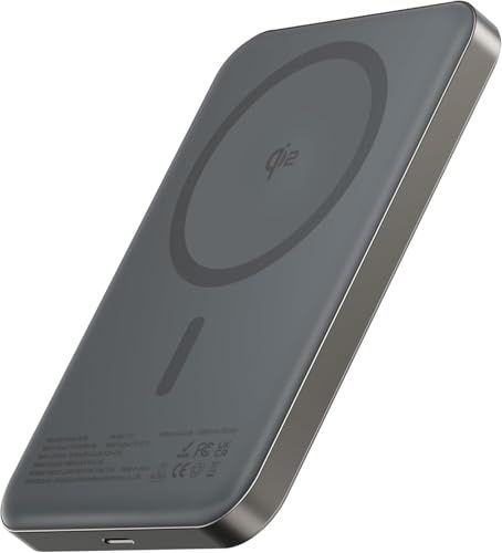 Qi2対応 10000mAh MagSafe対応 【超薄型14mm・軽量186g】15W ワイヤレス急速充電 マグネット式 2台同時充電 USB-C PD20W 【PSE認証済・リン酸鉄リチウム電池】iPhone 17?12 / Apple dba180ec