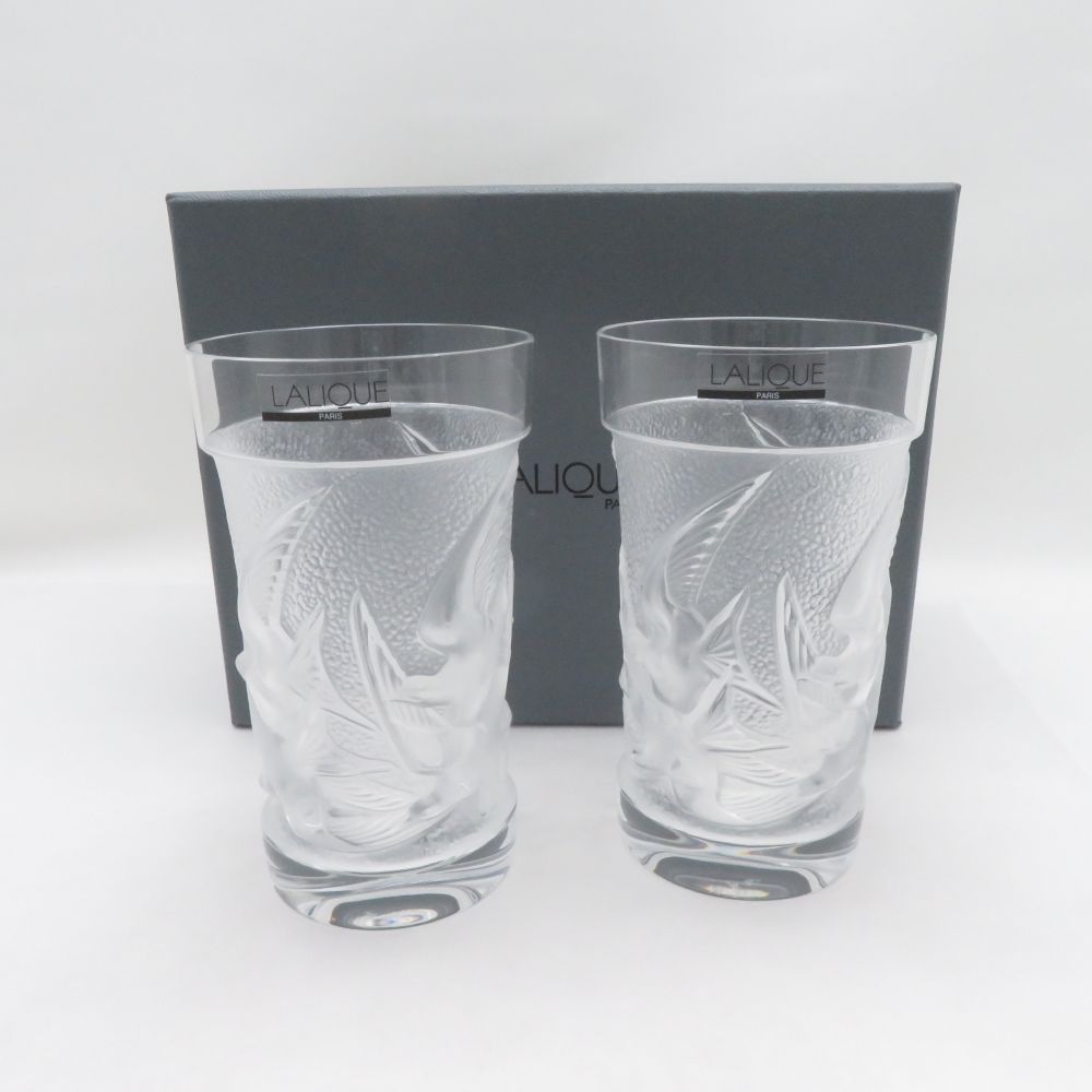 【新品未使用】LALIQUE ラリック　クリスタル 箸置 2個セット　クリスマス 新品未使用】LALIQUE ラリック クリスタル 箸置 2個セット クリスマス