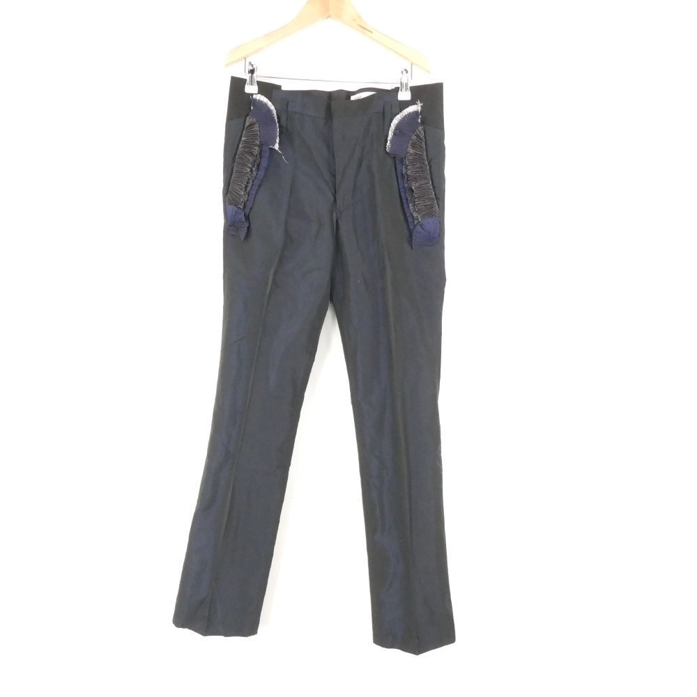 美品 TOGA ARCHIVES トーガ パンツ 1 ポリエステル 他 フリル レディース AM8896A93