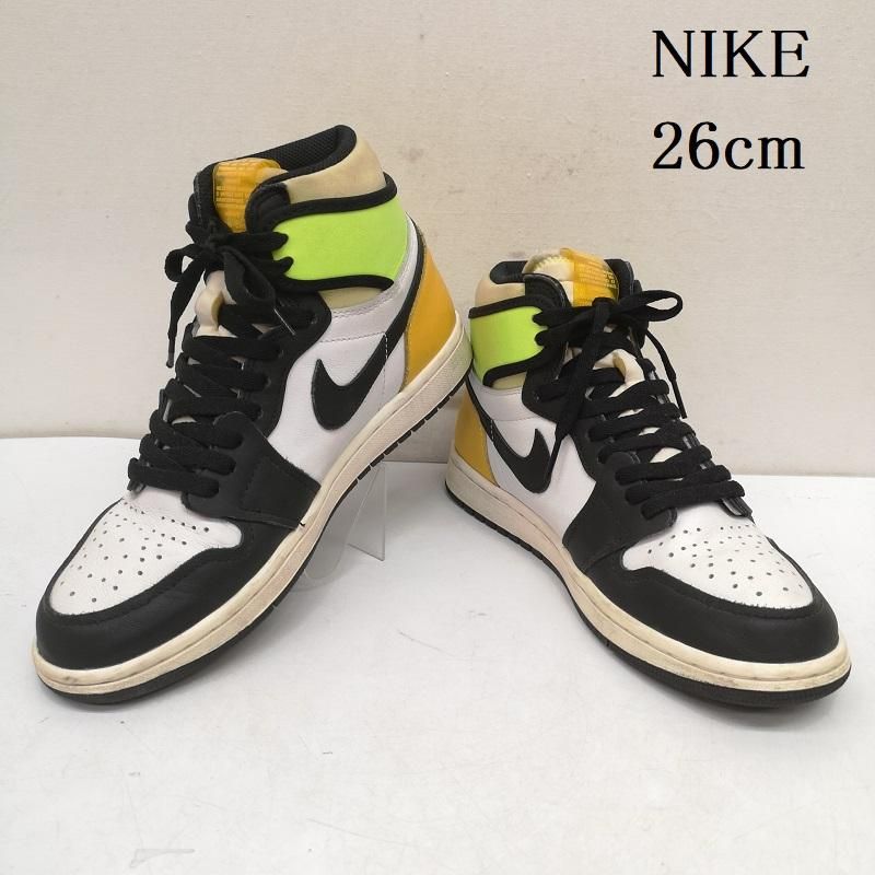 ナイキ AIR JORDAN 1 RETRO HIGH OG VOLT GOLD 555088-118 メンズ 26.0cm ISItems【USED】【古着】【中古】50159576