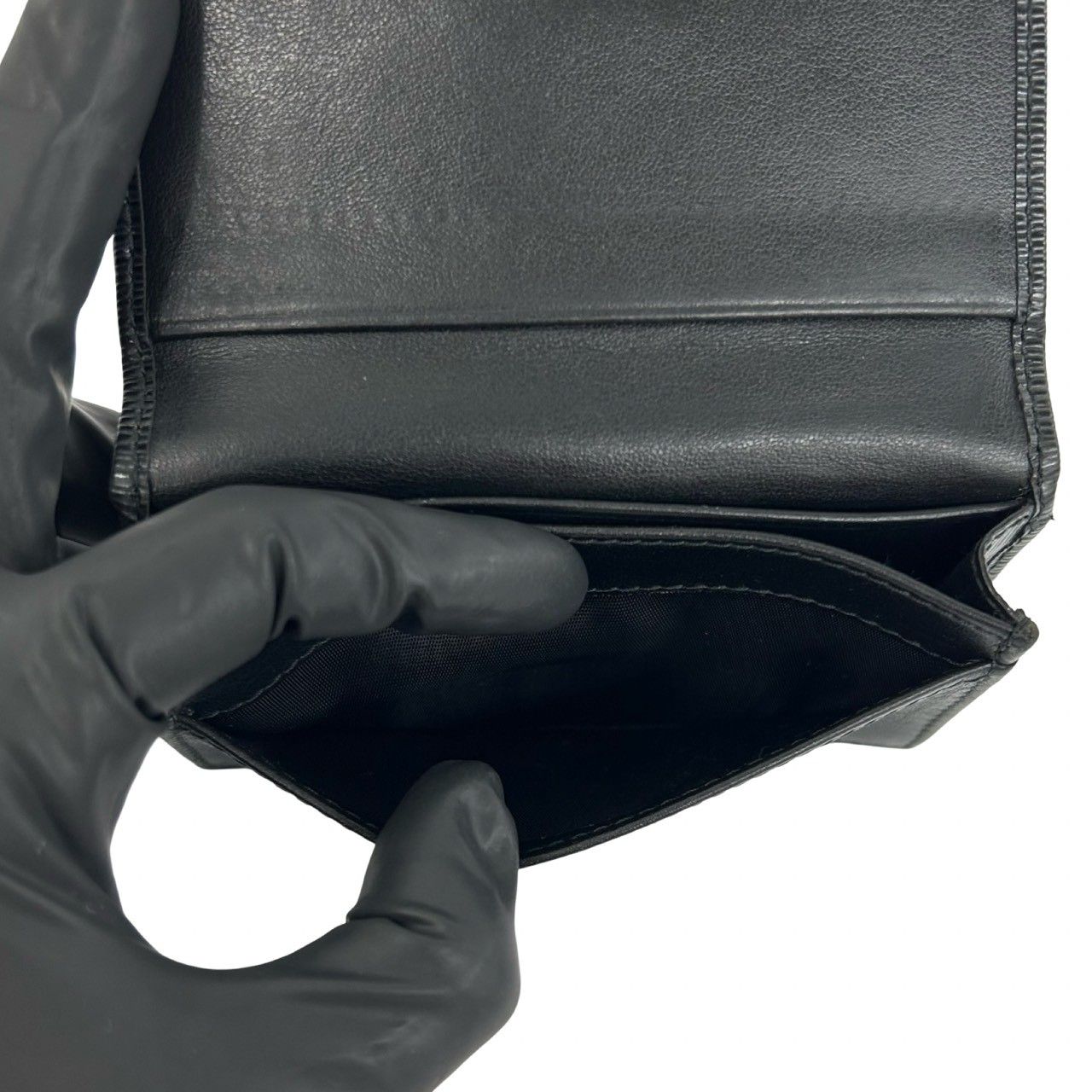 極 美品 PRADA プラダ ロゴ ゴールド 金具 レザー 本革 カードケース