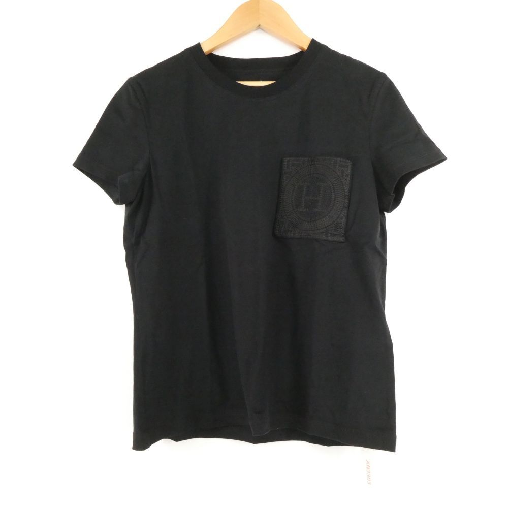 美品 HERMES エルメス 4E4615DA Tシャツ 36 コットン MOSAIQUE モザイク 半袖 レディース AN3303W1