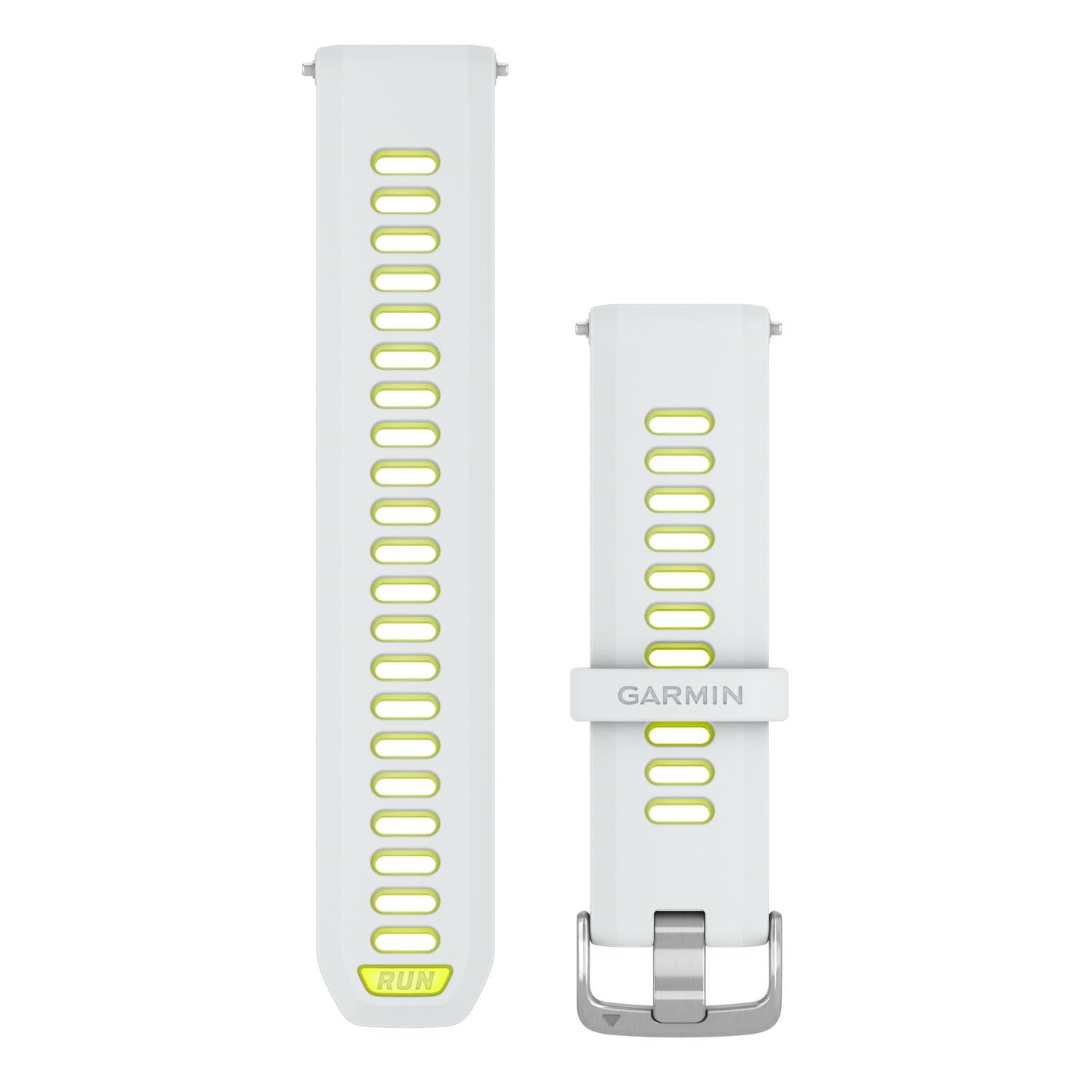 新品 GARMIN(ガーミン) Forerunner 970用 交換バンド 22mm White/Amp Yellow 【日本正規品】