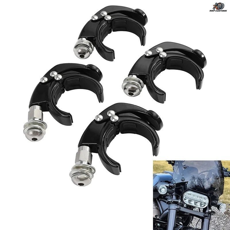 54mm 56mm ウインドシールドクランプ ハーレー ファットボブ 2018-2024 ローライダー ST 2022-2025 スポーツスター S RH1250S 2021-2025