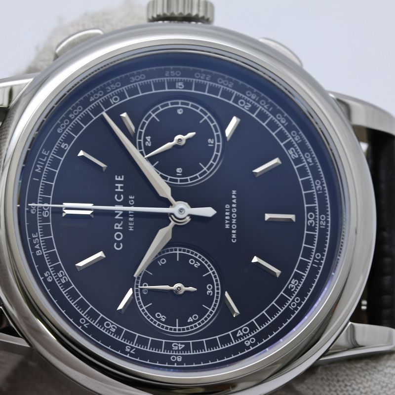 CORNICHE コーニッシュ ヘリテージ クロノグラフ CRN016A 【電池交換済