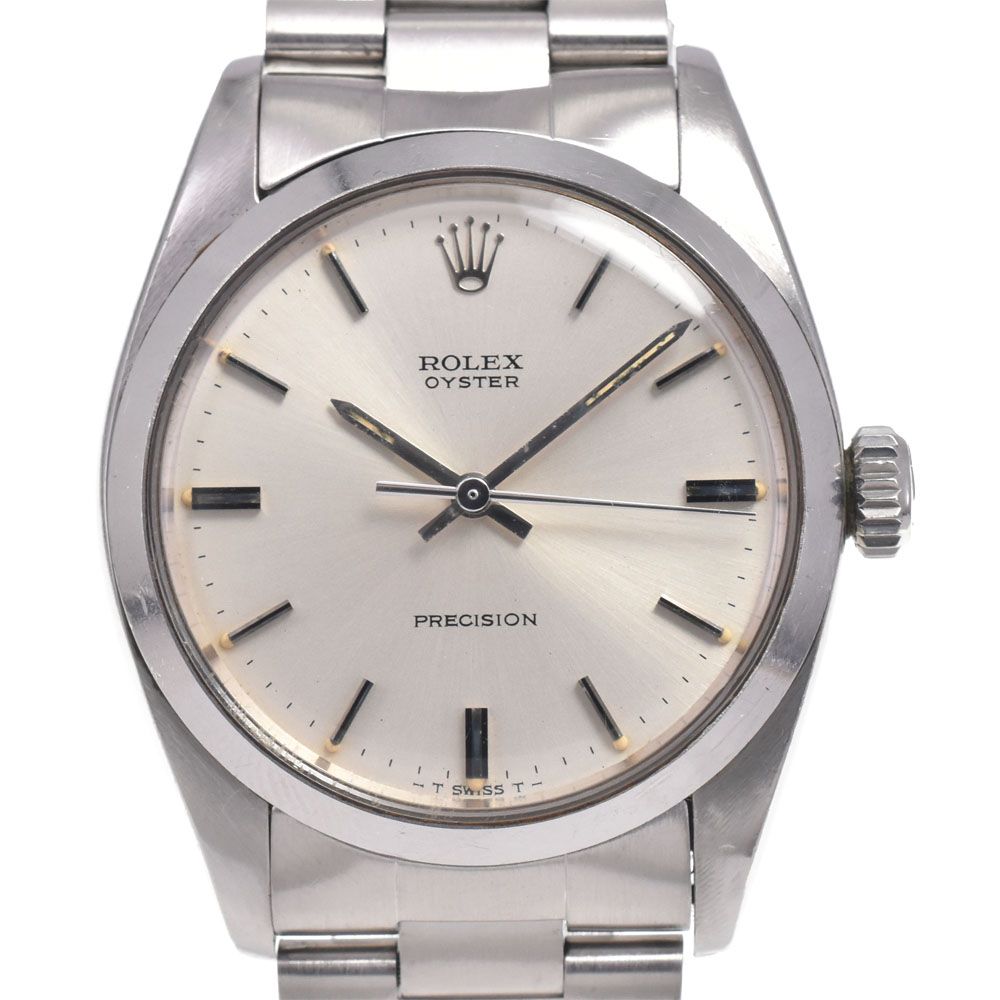 ロレックス ROLEX 6426 ヴィンテージ オイスター プレシジョン Cal.1225 シルバー 手巻き メンズ 良品 腕時計 J#147406