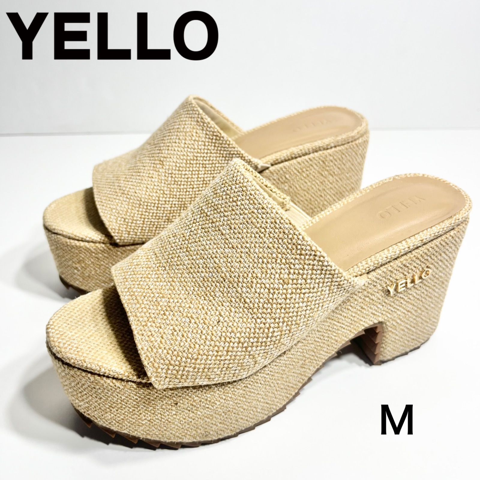 【美品】YELLO イエロ SOIL PLATFORM SANDALS 厚底サンダル M