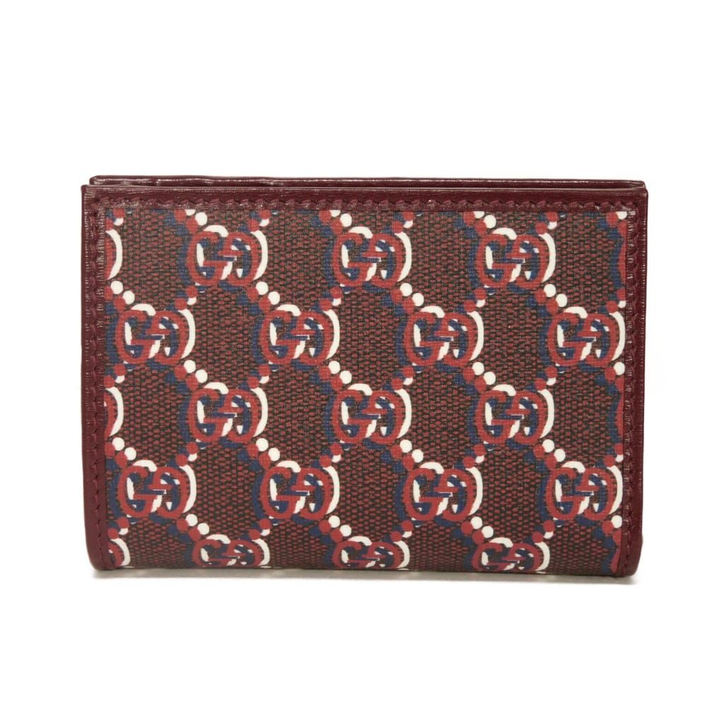 GUCCI グッチ GGシャドウ ミディアム ウォレット 現行 GGスプリーム ボルドー スナップボタン 札入れ カードケース コインケース 未使用 GG ロゴ ロッソアンコーラ 二つ折り財布 795060 FADM0 6242