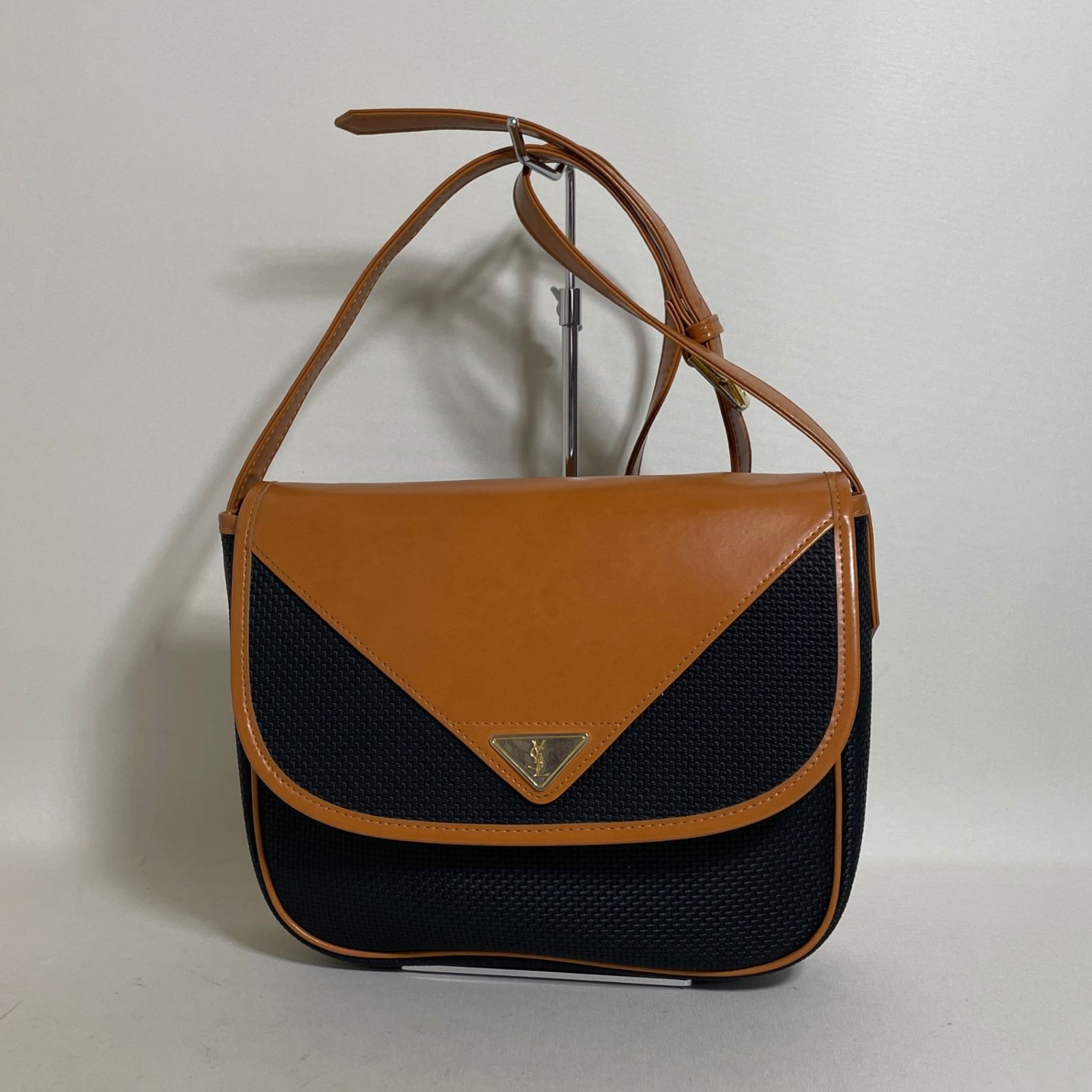 2605-192｜美品｜イヴサンローラン ショルダーバッグ レザー ブラウン
