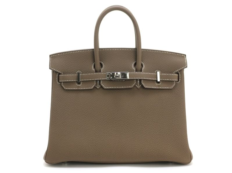 HERMES エルメス バッグ バーキン25 ハンドバッグ トリヨンクレマンス エトゥープ/SV Y刻印 レディース【中古】【200】