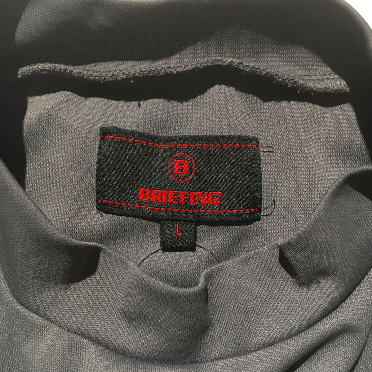中古 メンズ ブリーフィング BRIEFING 半袖シャツ L グレー モック