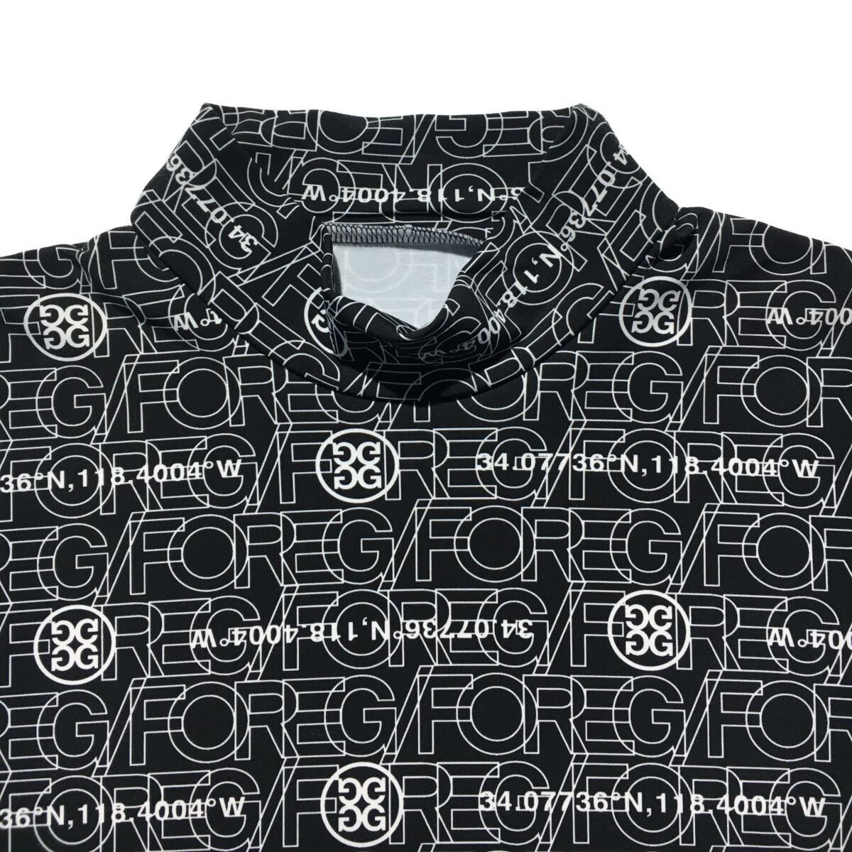 レディース ジーフォア G/FORE 長袖シャツ 36(S) 黒 ブラック モック