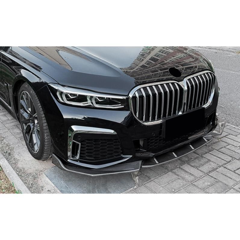 スポーティ全開♪ カーボン ルック フロントリップ スポイラー BMW G11 xDrive 740d 740i 740e 750i Mスポーツ エクセレンス 7シリーズ b13896