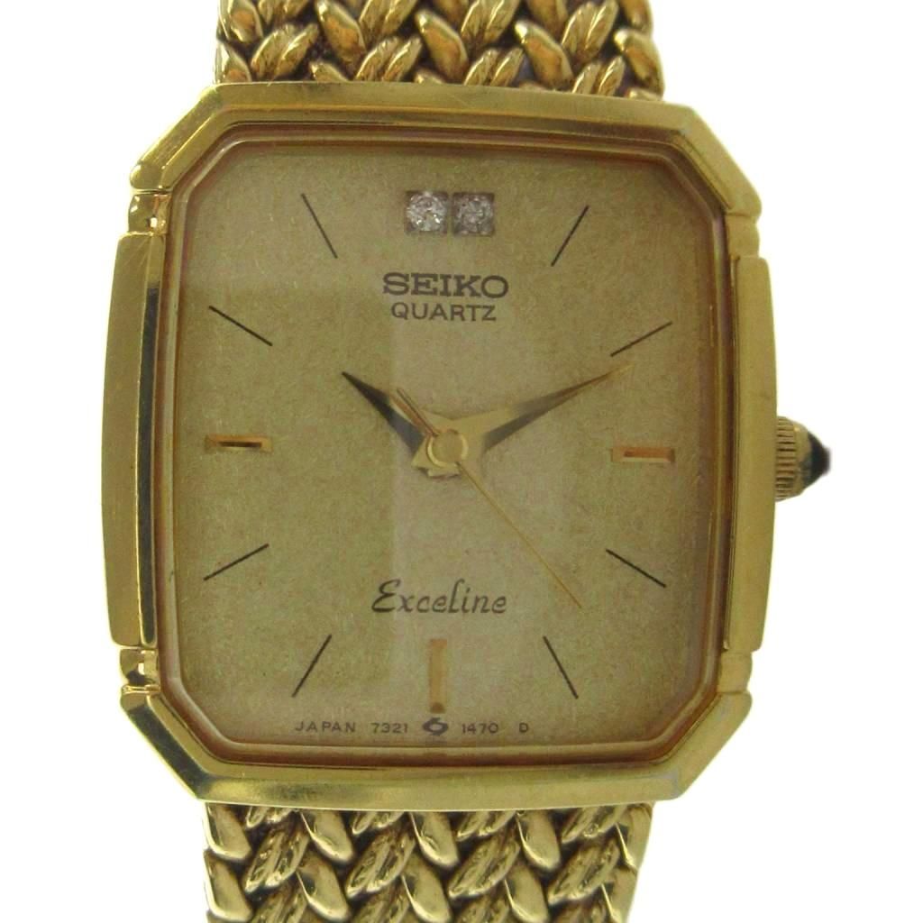 セイコー SEIKO 7321-5910 腕時計 ウォッチ クォーツ ロゴ ゴールド色 ■GY18 /MQ