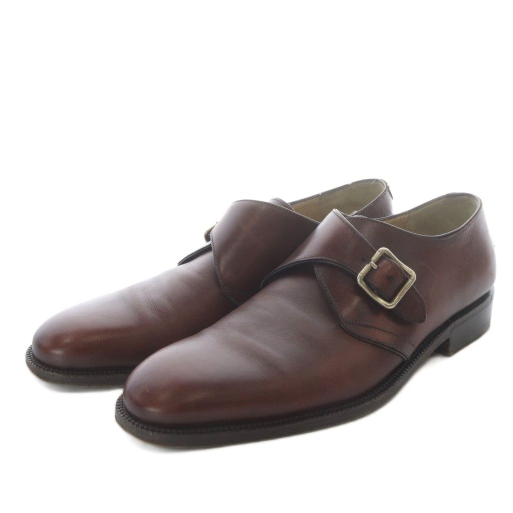 サルヴァトーレフェラガモ Salvatore Ferragamo ビジネスシューズ シングルモンクストラップシューズ レザー 7.5D ブラウン /YO25 ■GY11