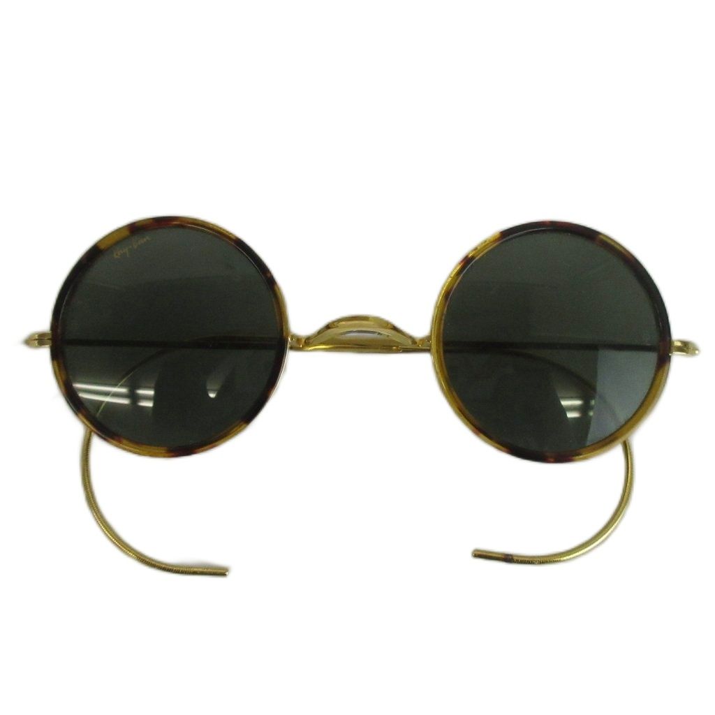 レイバン RAY BAN ボシュロム B&L シャイアン Cheyenne 眼鏡 サングラス メタルフレーム ラウンド べっ甲柄 ロゴ ゴールド色 /XZ ■GY11