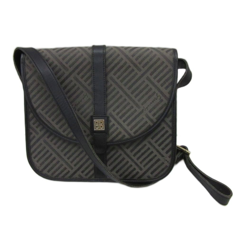 ジバンシィ GIVENCHY ショルダーバッグ 斜めがけ メッセンジャーバッグ キャンバス レザー 黒 ブラック 4Gロゴ 総柄 /YS11 ■GY18 10,008円