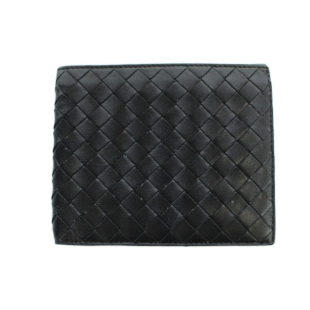 ボッテガヴェネタ BOTTEGA VENETA 二つ折り財布 札入れ レザー イントレチャート ロゴ 黒 ブラック ■GY18 /MQ 10,286円