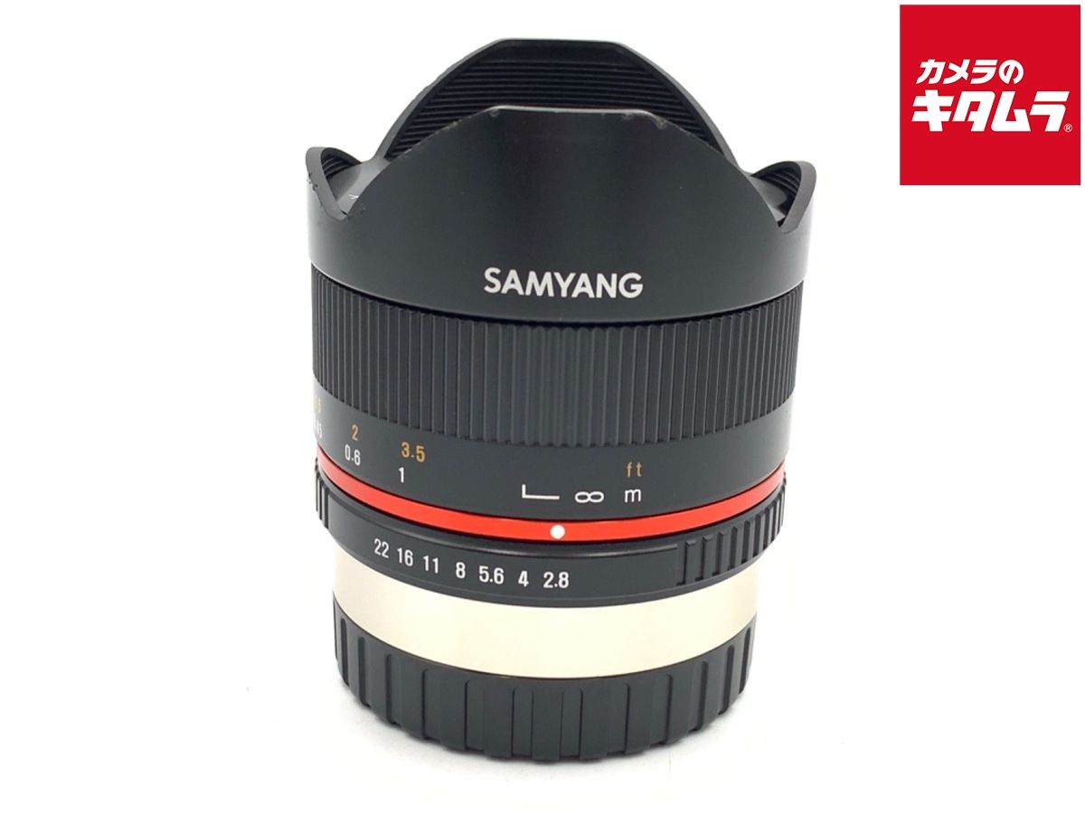 【中古】 【並品】 サムヤン 8mm F2.8 UMC FISH-EYE II フジフイルムX ブラック