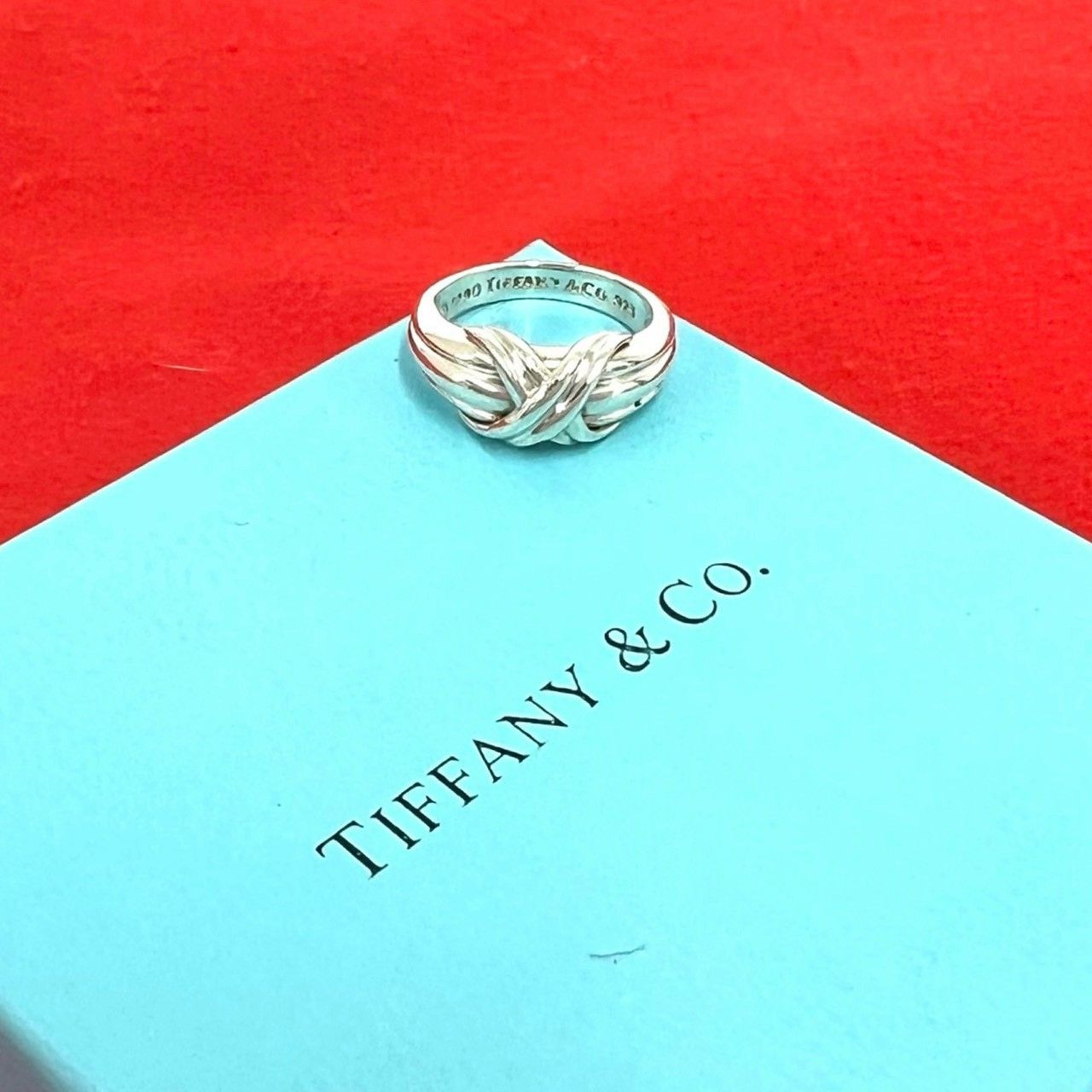 極 美品 TIFFANY&Co. ティファニー ヴィンテージ シグネチャー リング シルバー925 指輪 10号 アクセサリー シルバー 59901