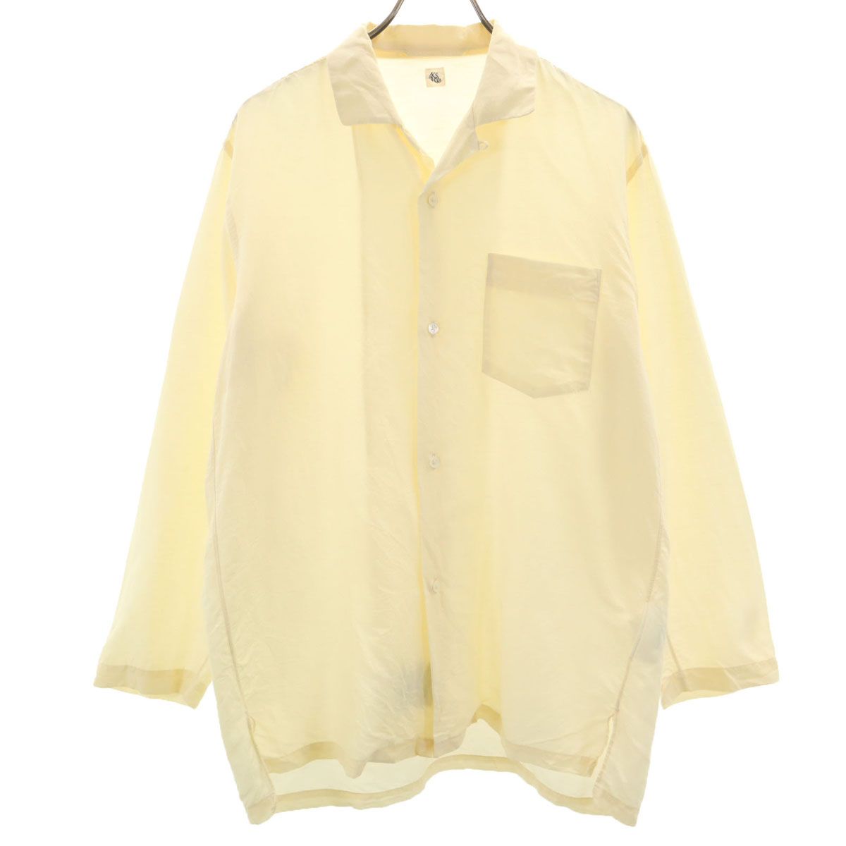 KAPTAIN SUNSHINE キャプテンサンシャイン 日本製 長袖 ワイド オープンカラーシャツ 36 クリーム色 メンズ 古着