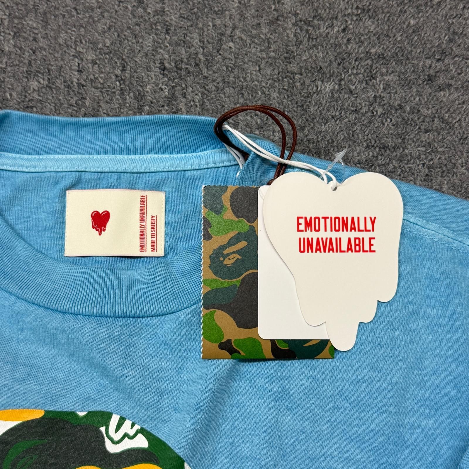 未使用 A BATHING APE × EMOTIONALLY UNAVAILABLE 26SS EU APE S/S TEE 