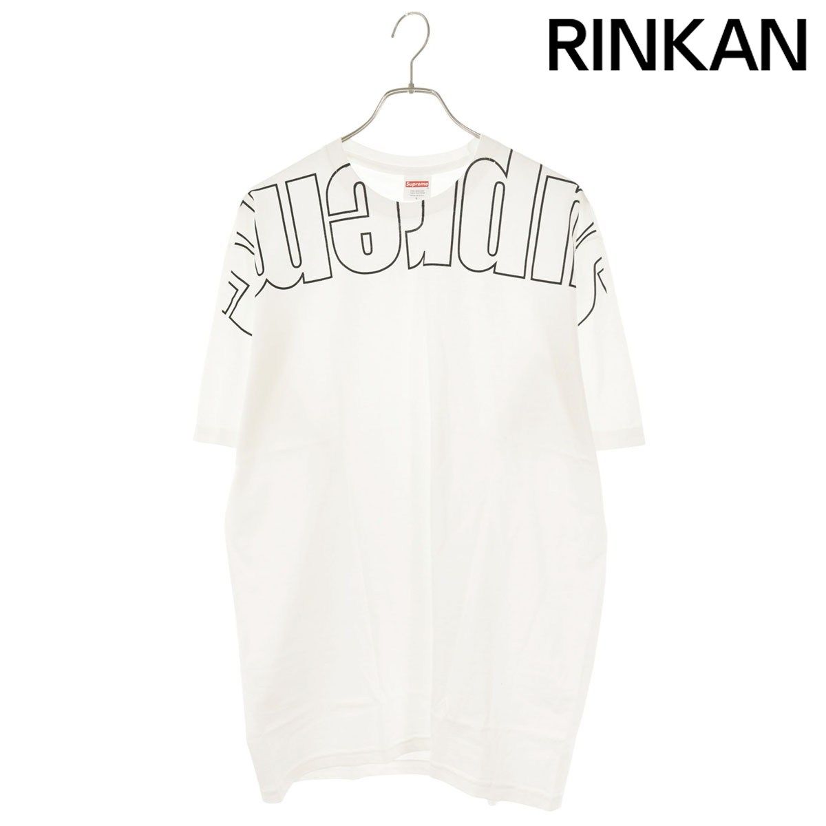 シュプリーム 22AW upside down tee アウトラインロゴプリントTシャツ メンズ L
