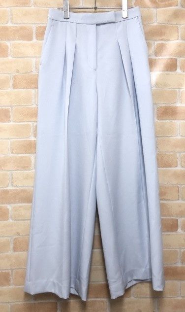 【中古】 FRAY I.D フレイアイディー ダブルタックワイドパンツ FWFP261150 ライトブルー 1 111454323