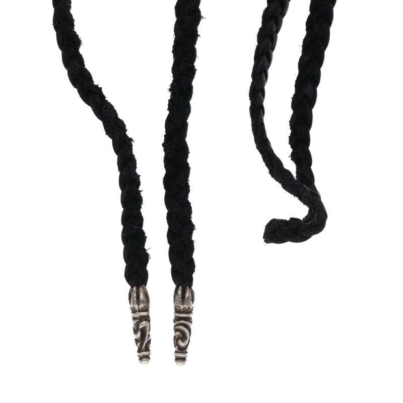 クロムハーツ LEATHER BRAID/スクロールレザーブレード シルバー
