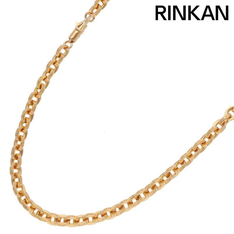 クロムハーツ 22K PAPER CHAIN 24/ペーパーチェーン24inch ゴールドネックレス メンズ 24inch