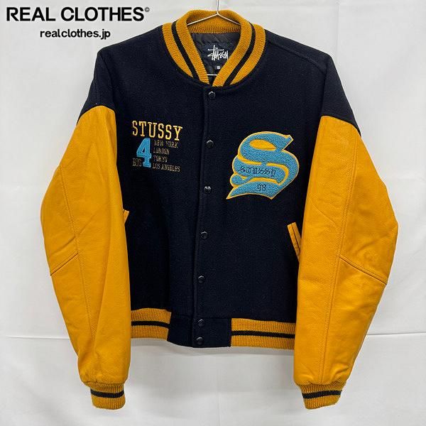 OLD STUSSY 90s 紺タグ BIG4 スタジャン S - メルカリ