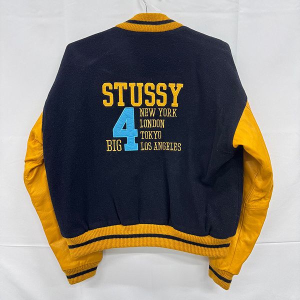 OLD STUSSY 90s 紺タグ BIG4 スタジャン S - メルカリ