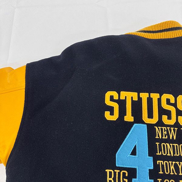 OLD STUSSY 90s 紺タグ BIG4 スタジャン S - メルカリ