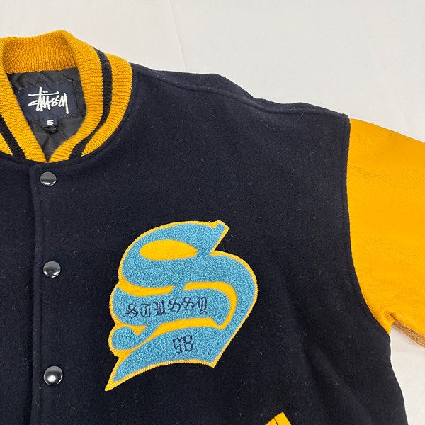 OLD STUSSY 90s 紺タグ BIG4 スタジャン S - メルカリ