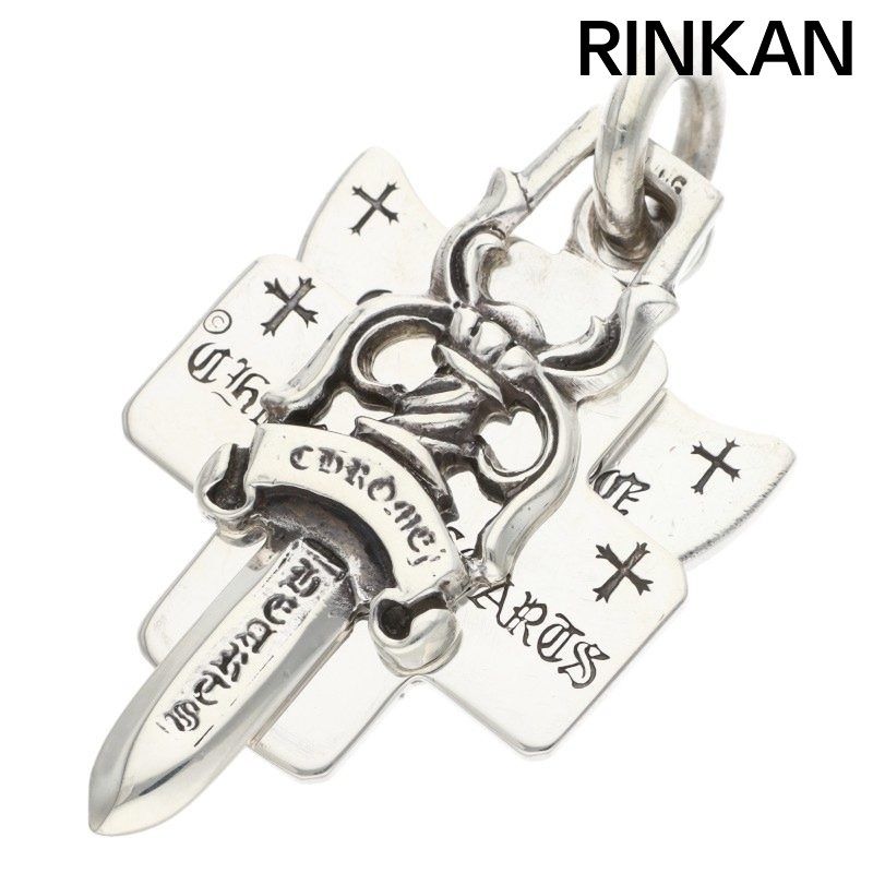 クロムハーツ 3TRINKETS/スリートリンケッツペンダント シルバーネックレストップ メンズ