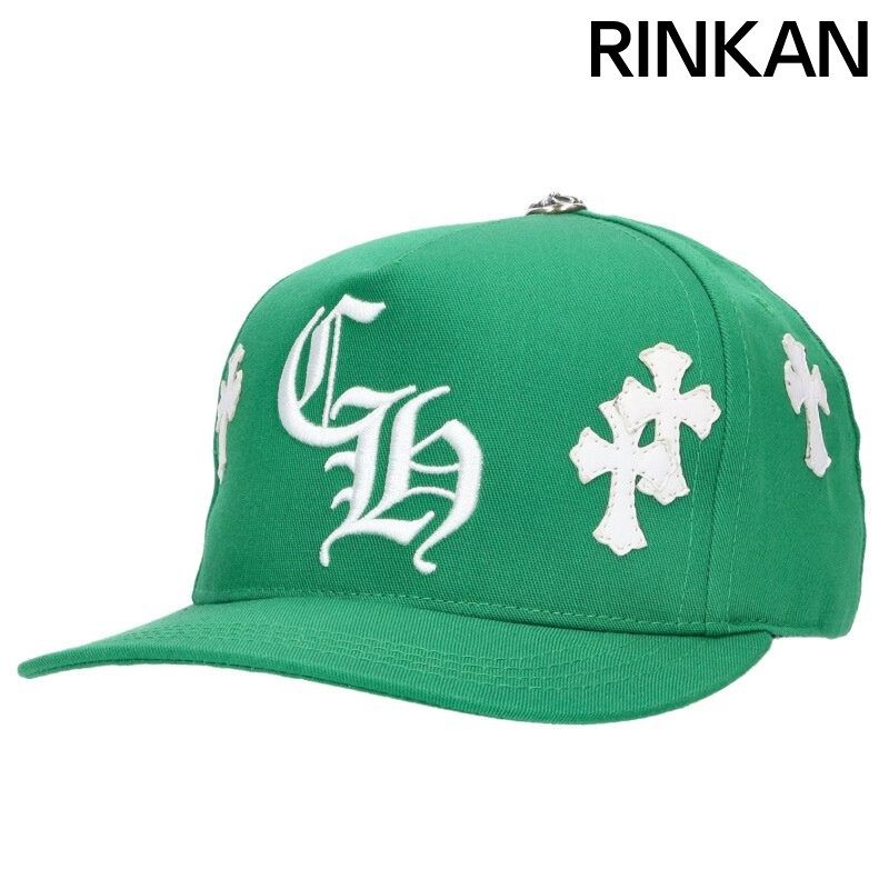 クロムハーツ CH HAT クロスパッチ付CH刺繍ベースボールキャップ メンズ ONE SIZE