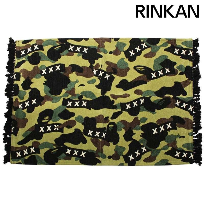 ゴッドセレクショントリプルエックス ×アベイシングエイプ A BATHING APE GX-A24-BAGD-03 カモ柄ラグマット メンズ