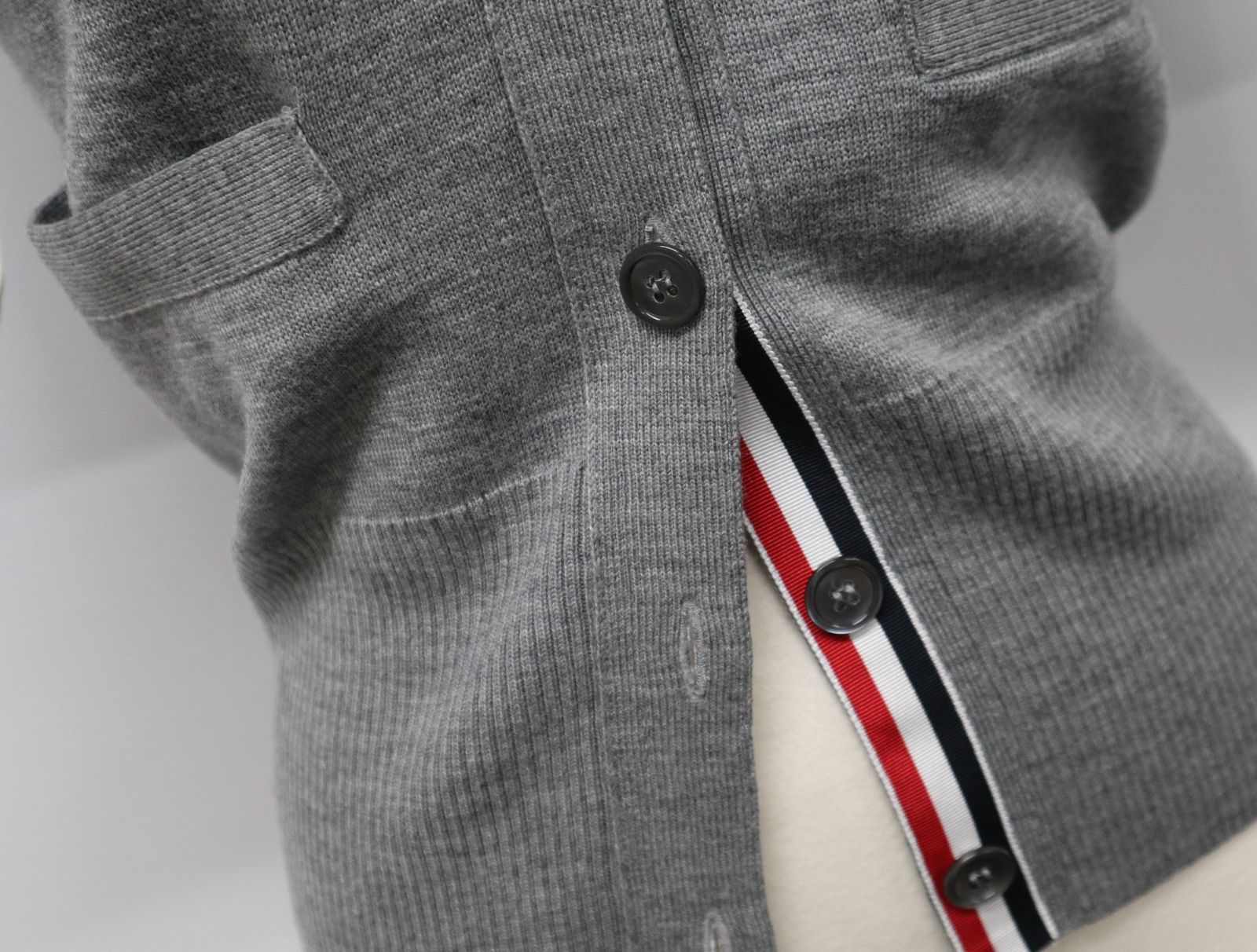 トムブラウン THOM BROWNE Wool Jersey オーガンザ カラー リボン タイ
