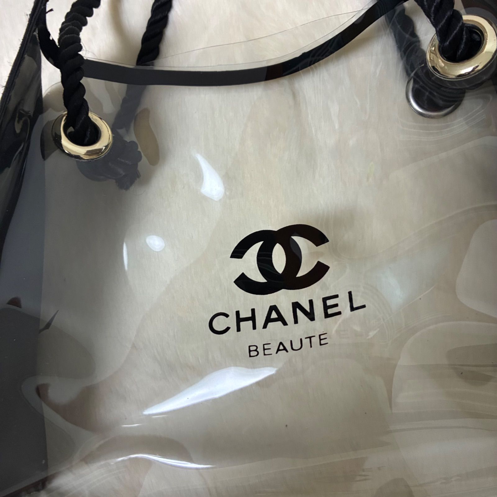 シャネル CHANEL BEAUTE スケルトンクリアビニール ノベルティ