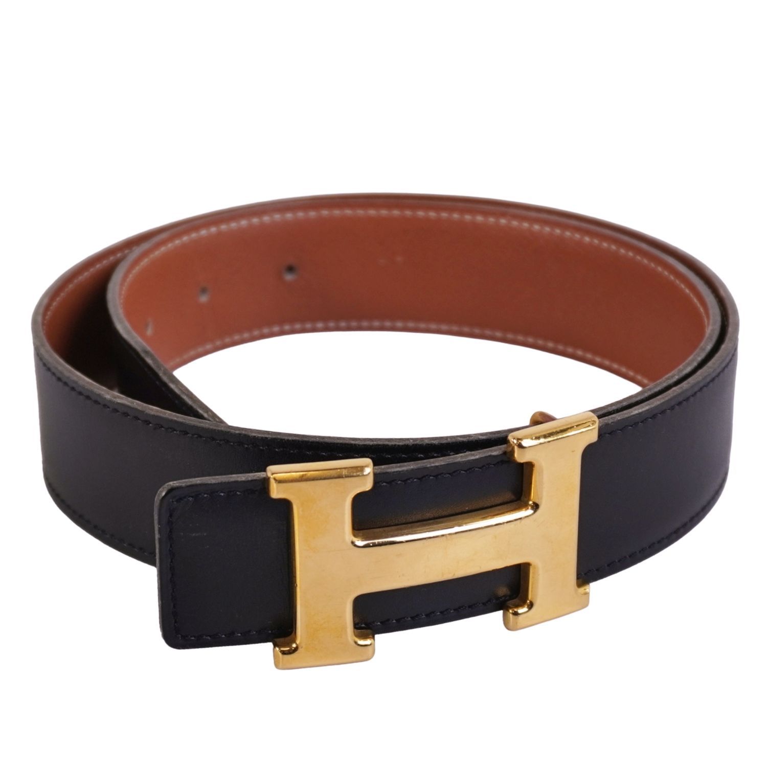 美品 Vintage エルメス HERMES 96年 ベルト リバーシブル コン