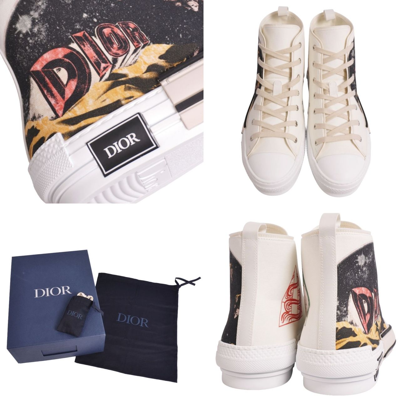 未使用 ディオールオム DIOR HOMME スニーカー B23 ハイカット レ 
